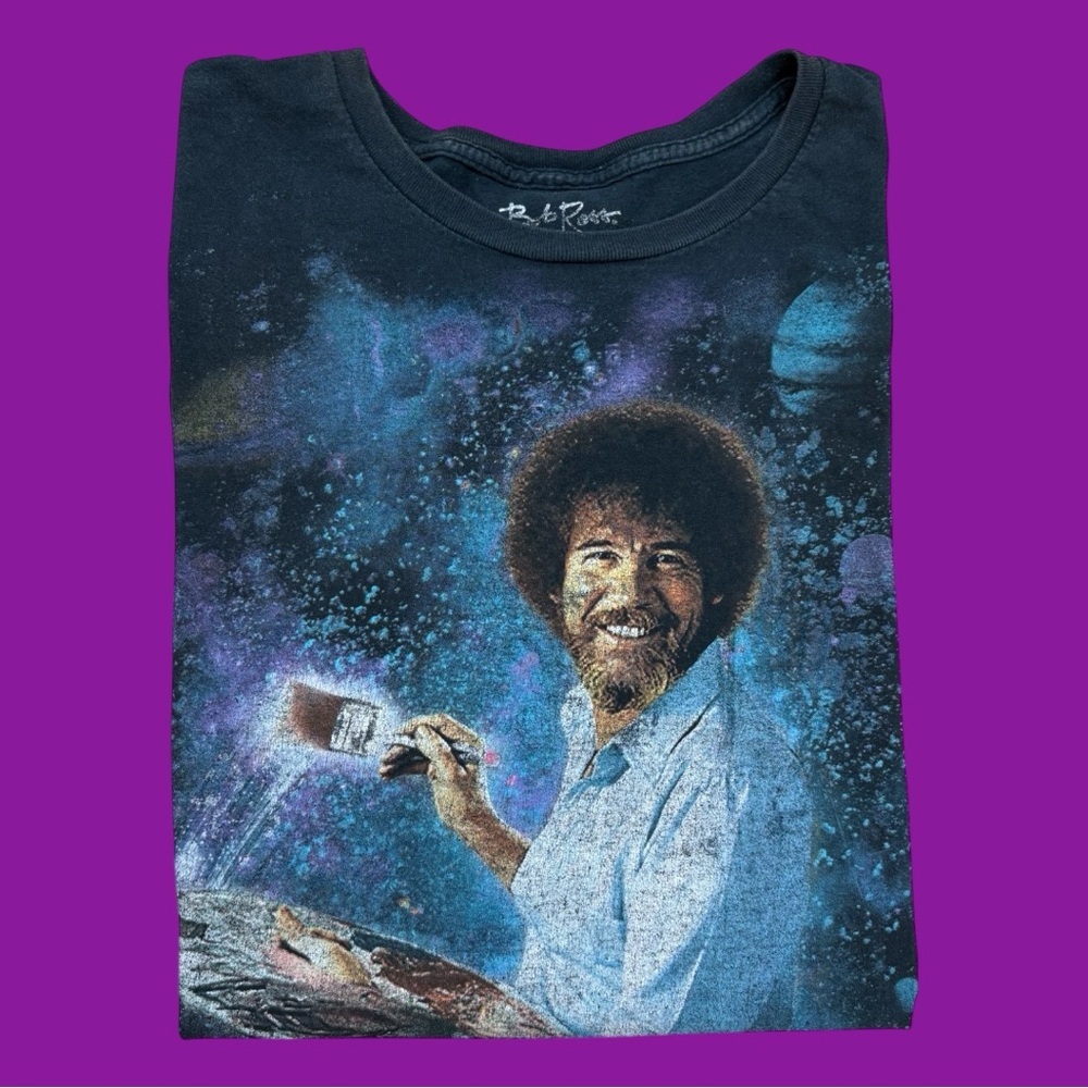 Bob Ross Galaxy Painting Graphic Tee - Picture 5 of 5
